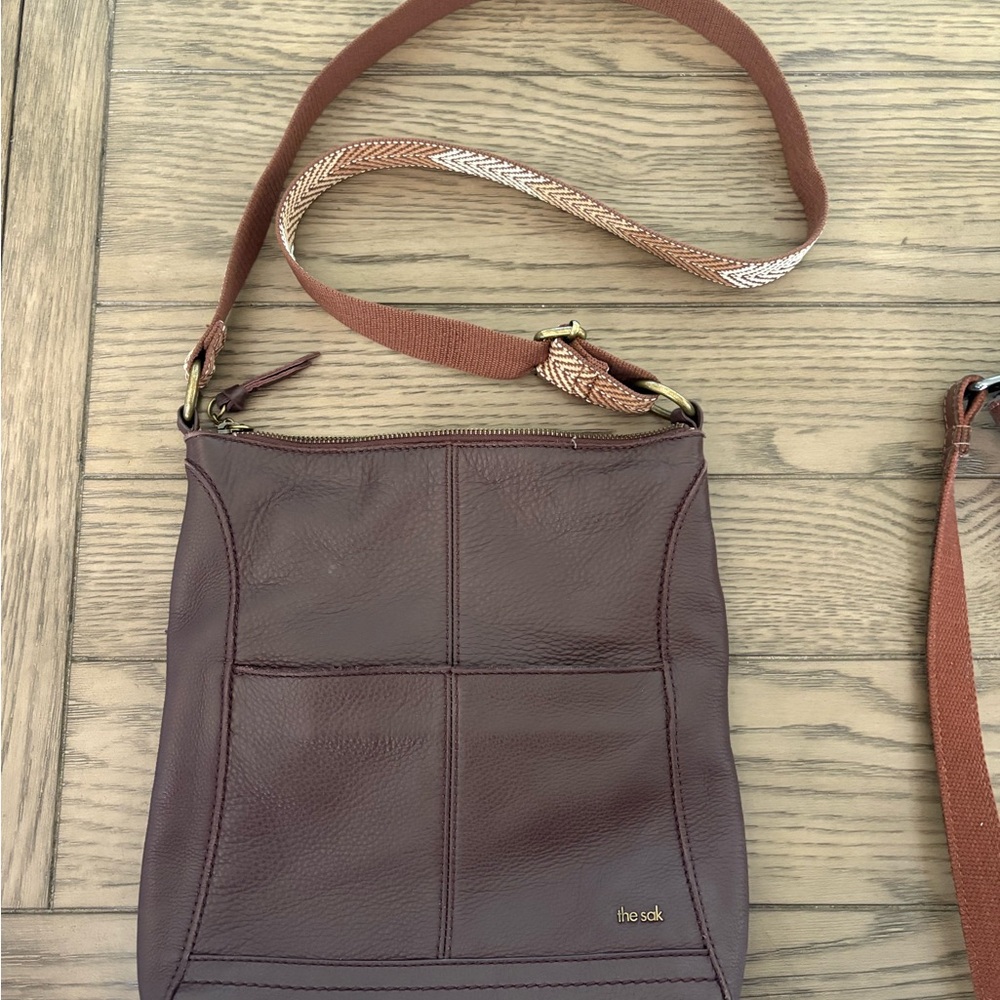 The Sak Brown Leather Crossbody Bag